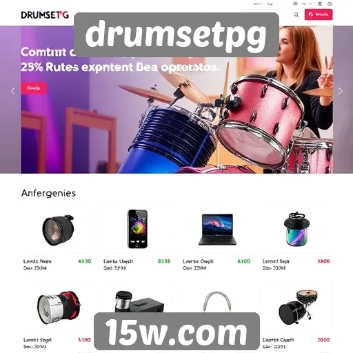 Tendências de design no site drumsetpg